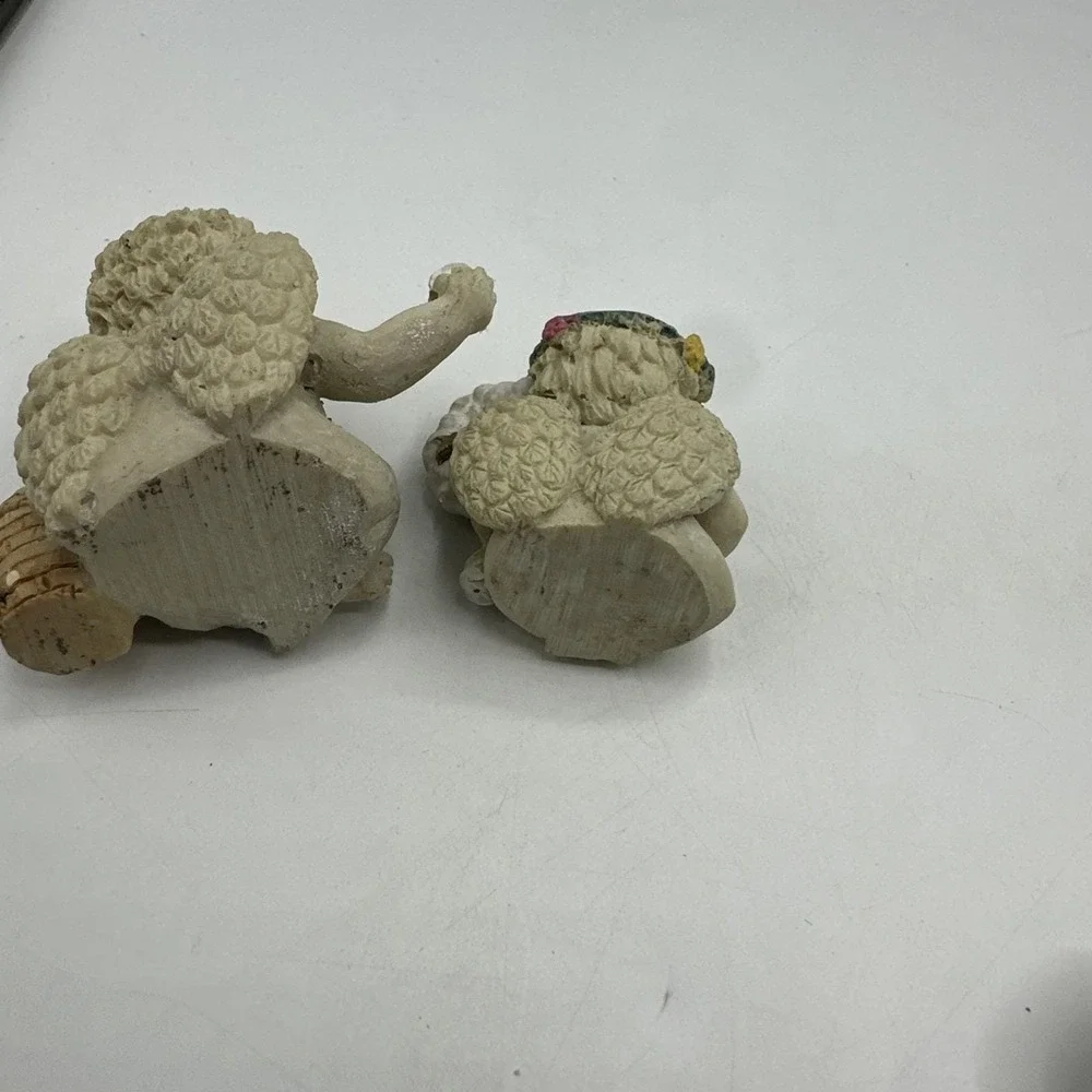 Miniature Tea Set Vintage Baby Angels 8 Pieces.